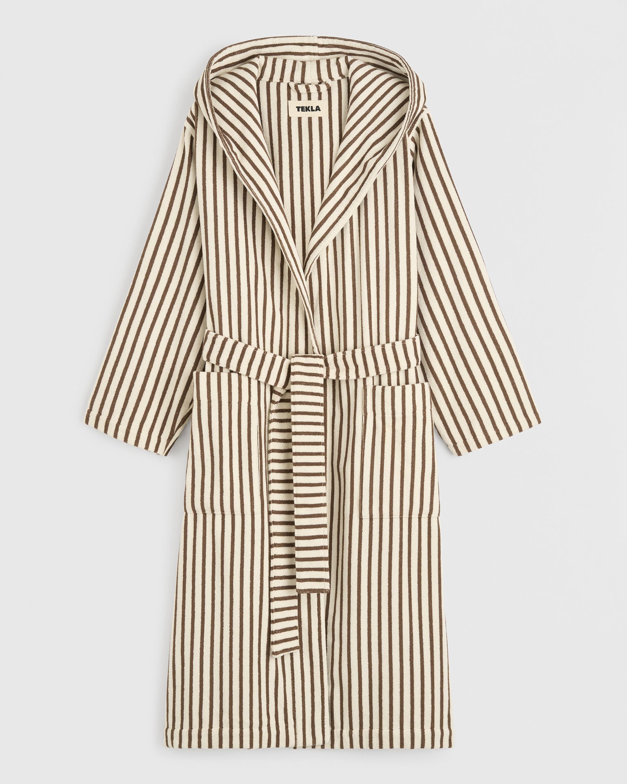 Kodiak Stripes Terry hooded bathrobe