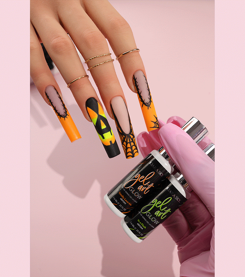HOW TO Easy Halloween Tutorial! 👻🎃🍭 Kiara Sky Nail