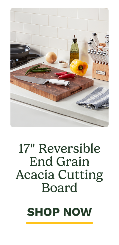 17" Reversible End Grain Acacia Cutting Board