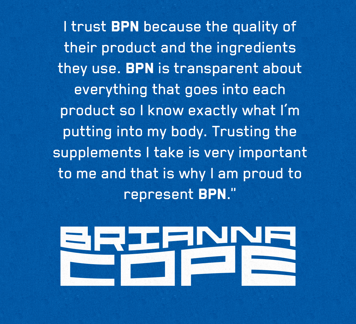 Introducing our newest athlete! BPN Bare Performance Nutrition