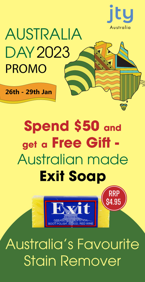 Australia Day Promo FREE Exit Soap with every purchase over 50