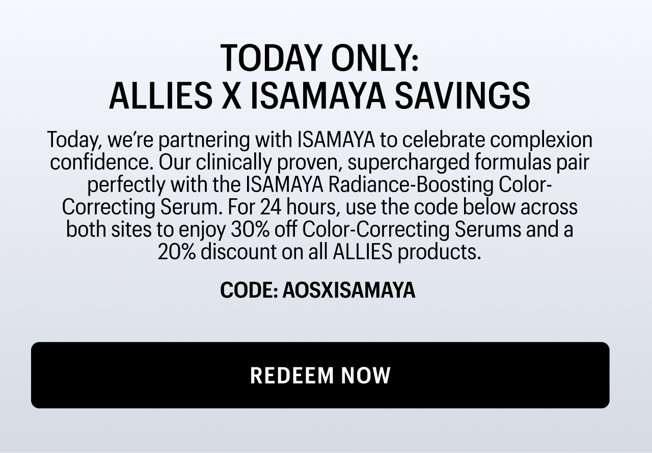 ALLIES X ISAMAYA SAVINGS - Code: AOSXISAMAYA
