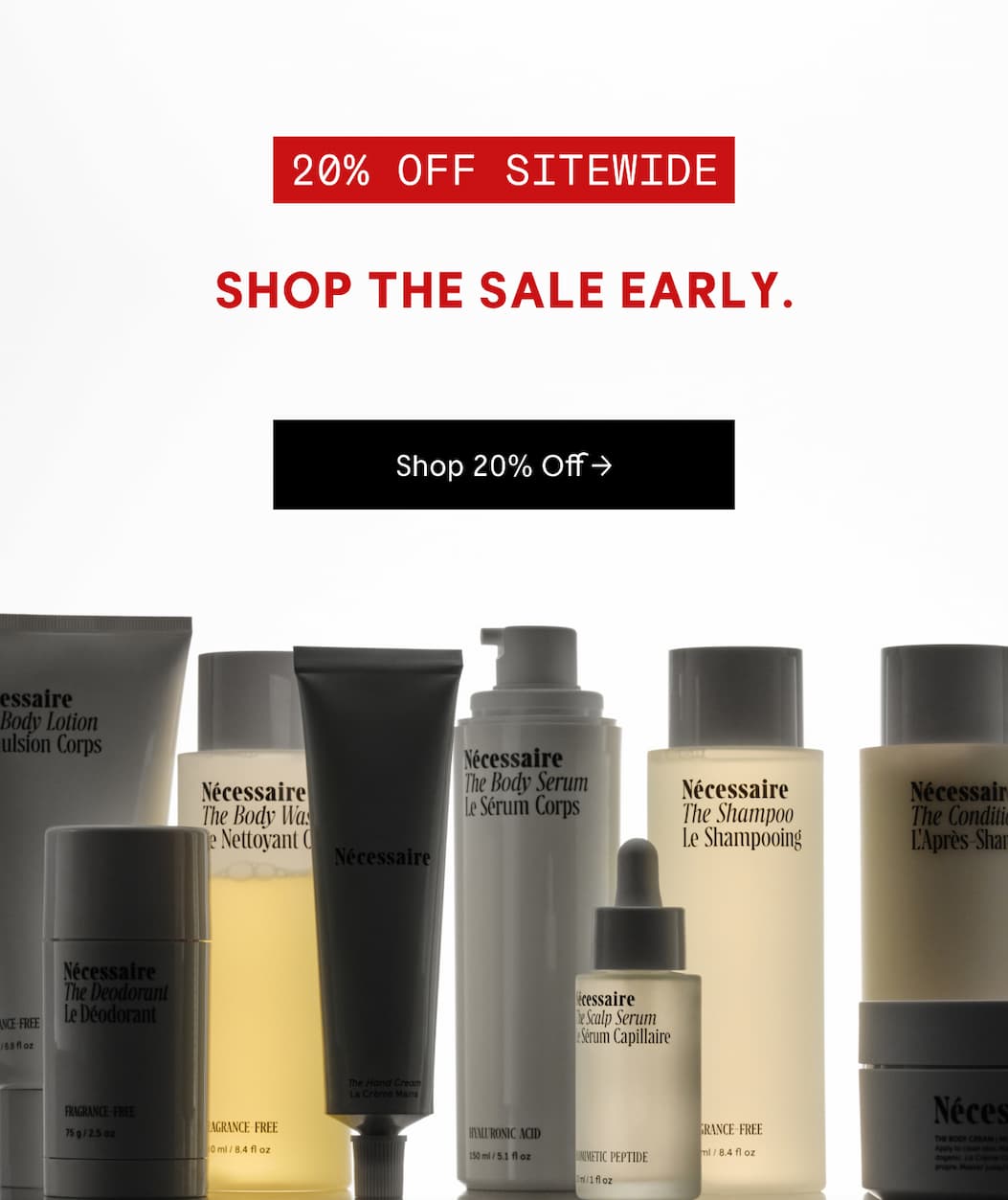 20% OFF SITEWIDE | SHOP THE SALE EARLY. | Shop 20% Off