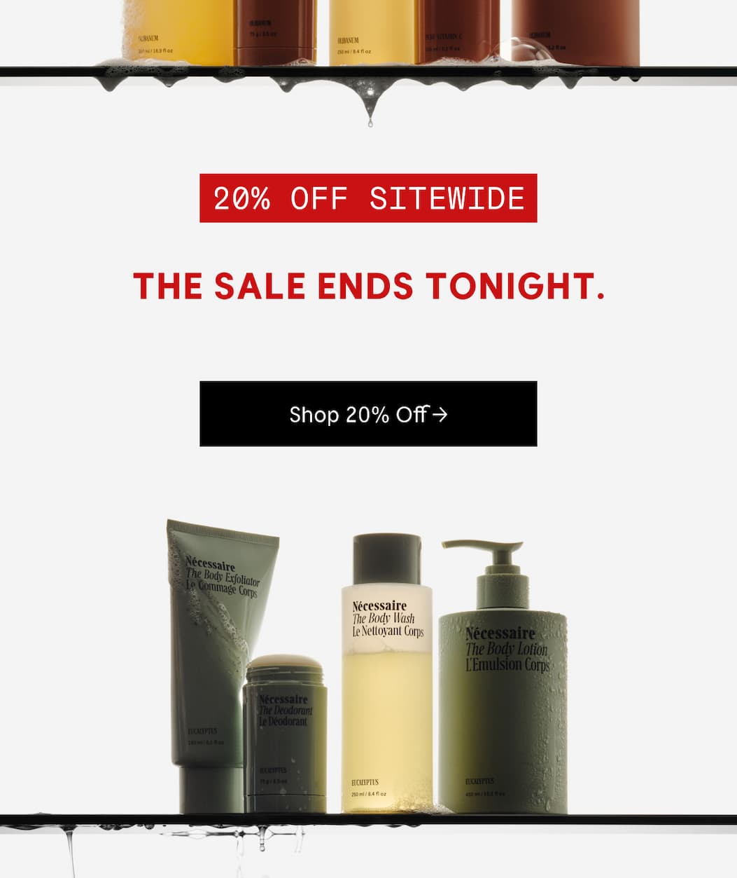 20% OFF SITEWIDE | THE SALE ENDS TONIGHT. | Shop 20% Off