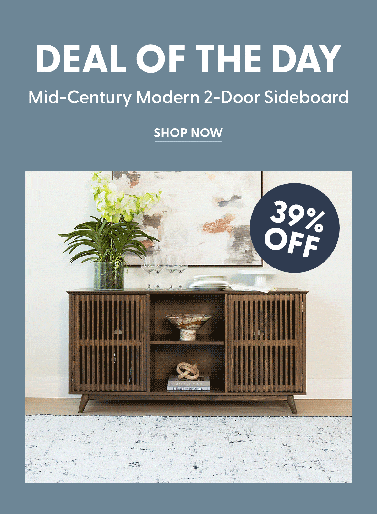 Deal of the Day: Mid-Century Modern 2-Door Sideboard