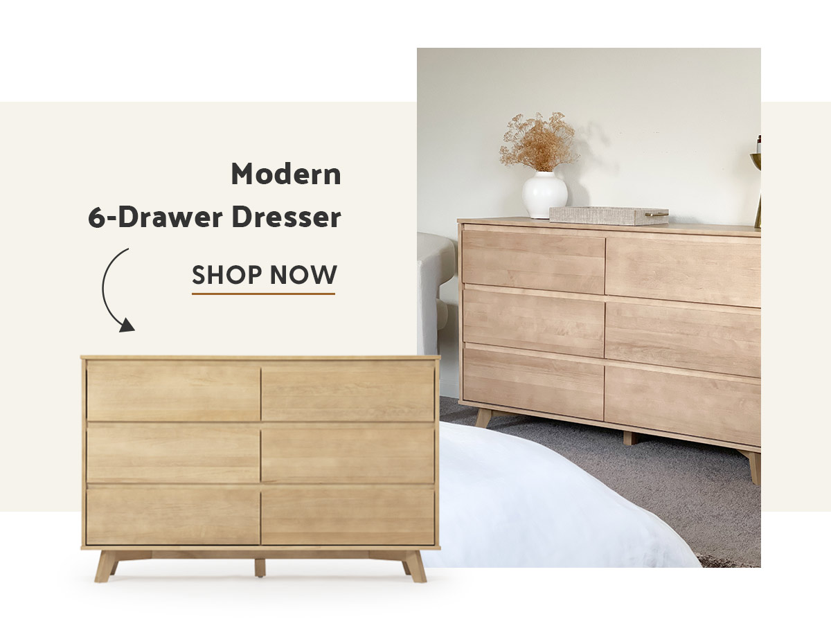 Modern 6 Drawer Dresser