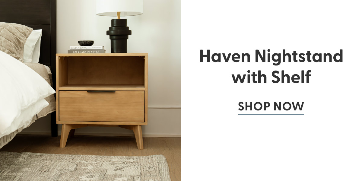 Haven Nightstand with Shelf