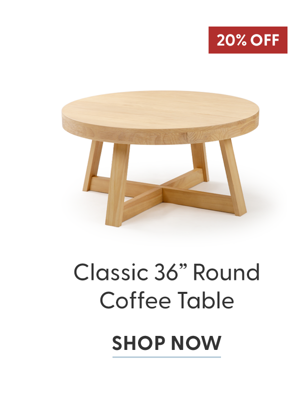 Classic 36" Round Coffee Table