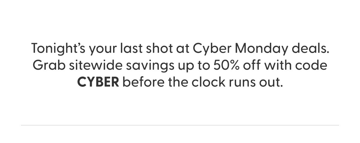 Cyber Savings Ends Tonight