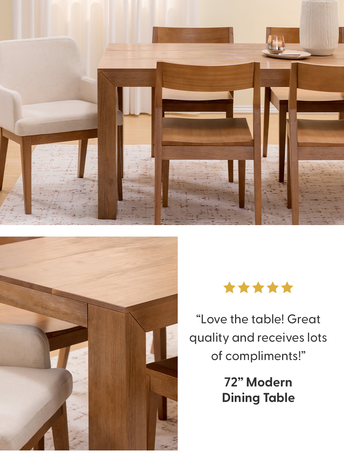 72" Modern Dining Table