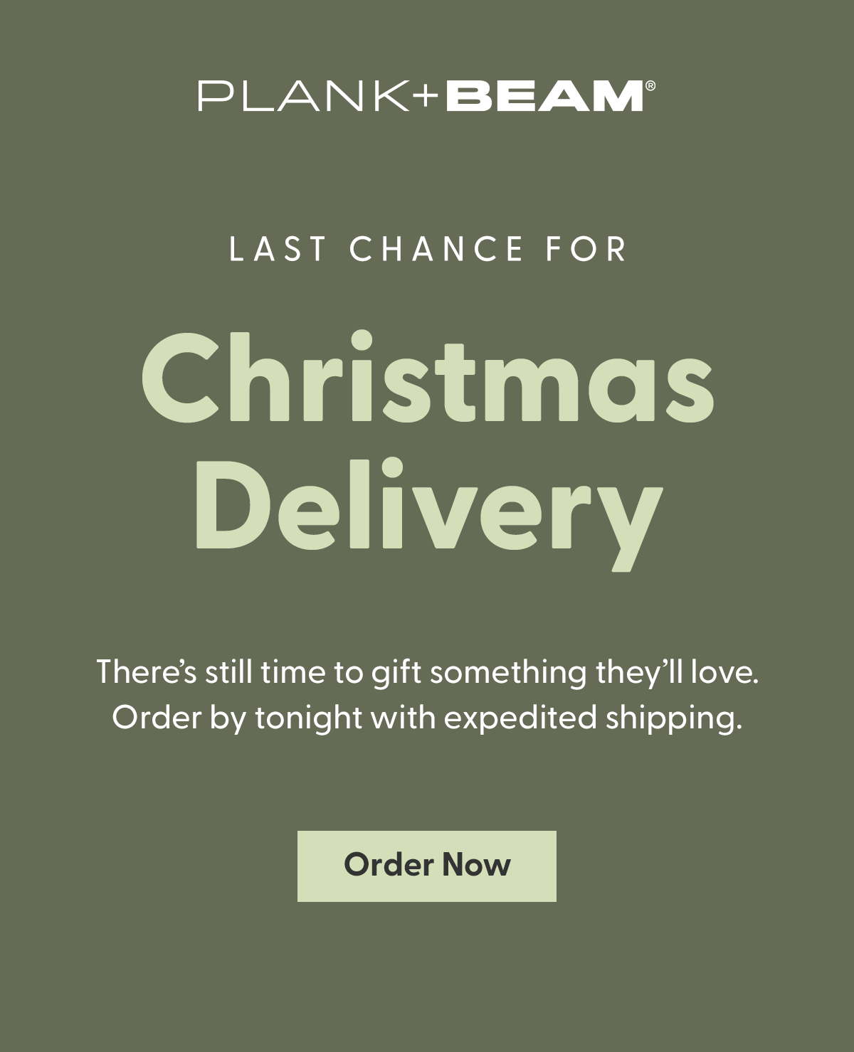 Last Chance for Guaranteed Christmas Delivery