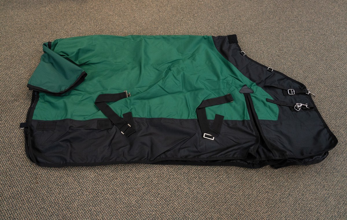 Folding a clean blanket for storage