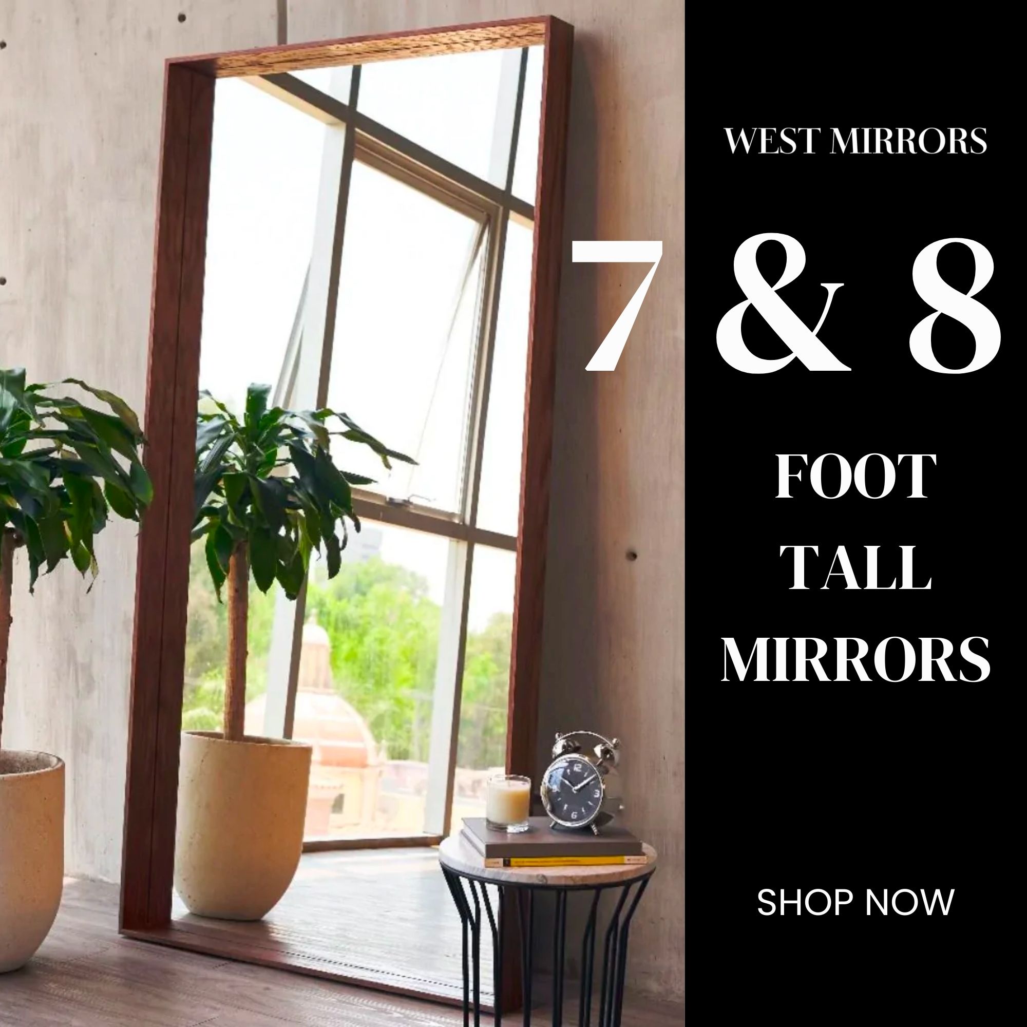 Modern Wooden Mirror West Mirrors