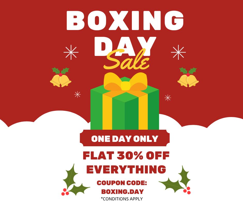 Boxing Day Super Sale! Click to shop now.