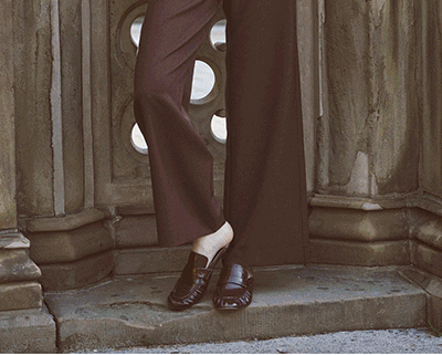 Layered Waistband Wide Leg Trouser
