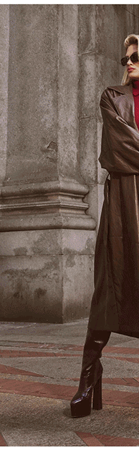 Dolman Sleeve Faux-Ever Leather™ Trench Coat