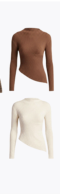 Radial Knit Asymmetric Sweater