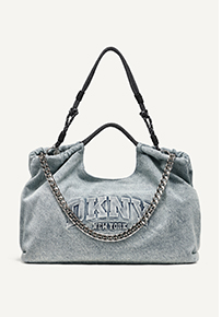 MABEL DENIM LARGE LOGO TOTE
