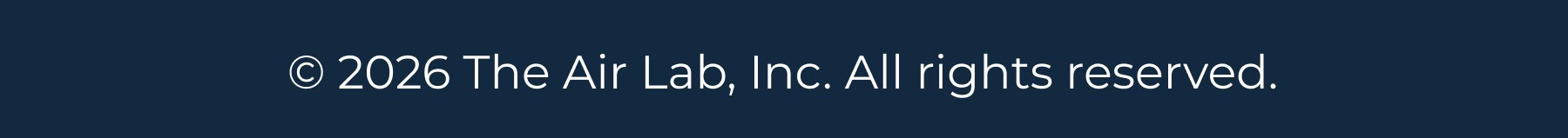 © 2025 The Air Lab, Inc. All rights reserved.