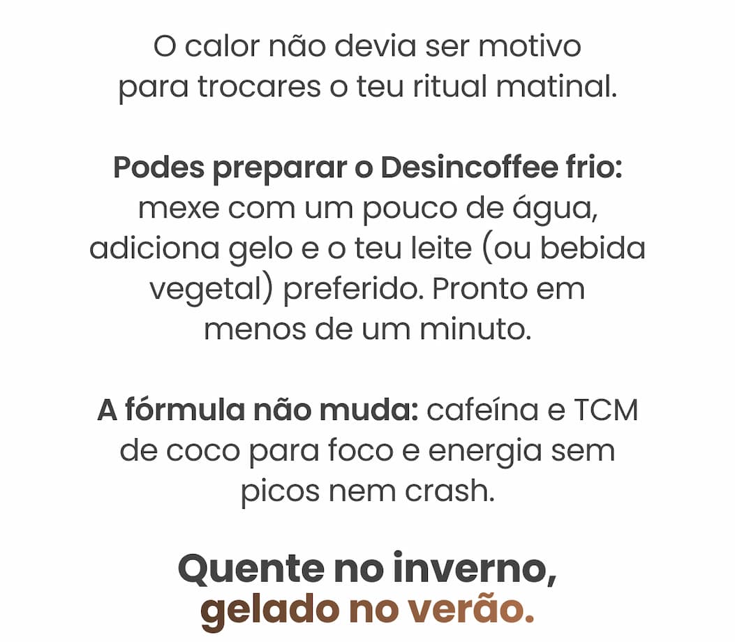 Prepara o teu desincoffee frio