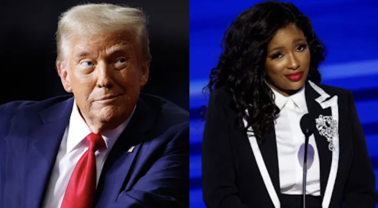 Donald Trump and Jasmine Crockett