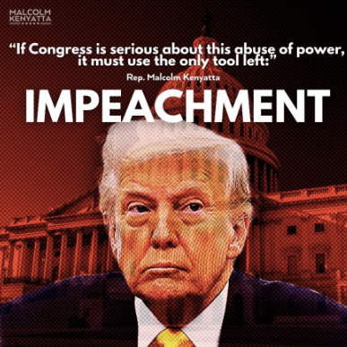 Malcolm Kenyatta Trump Impeachment Quote