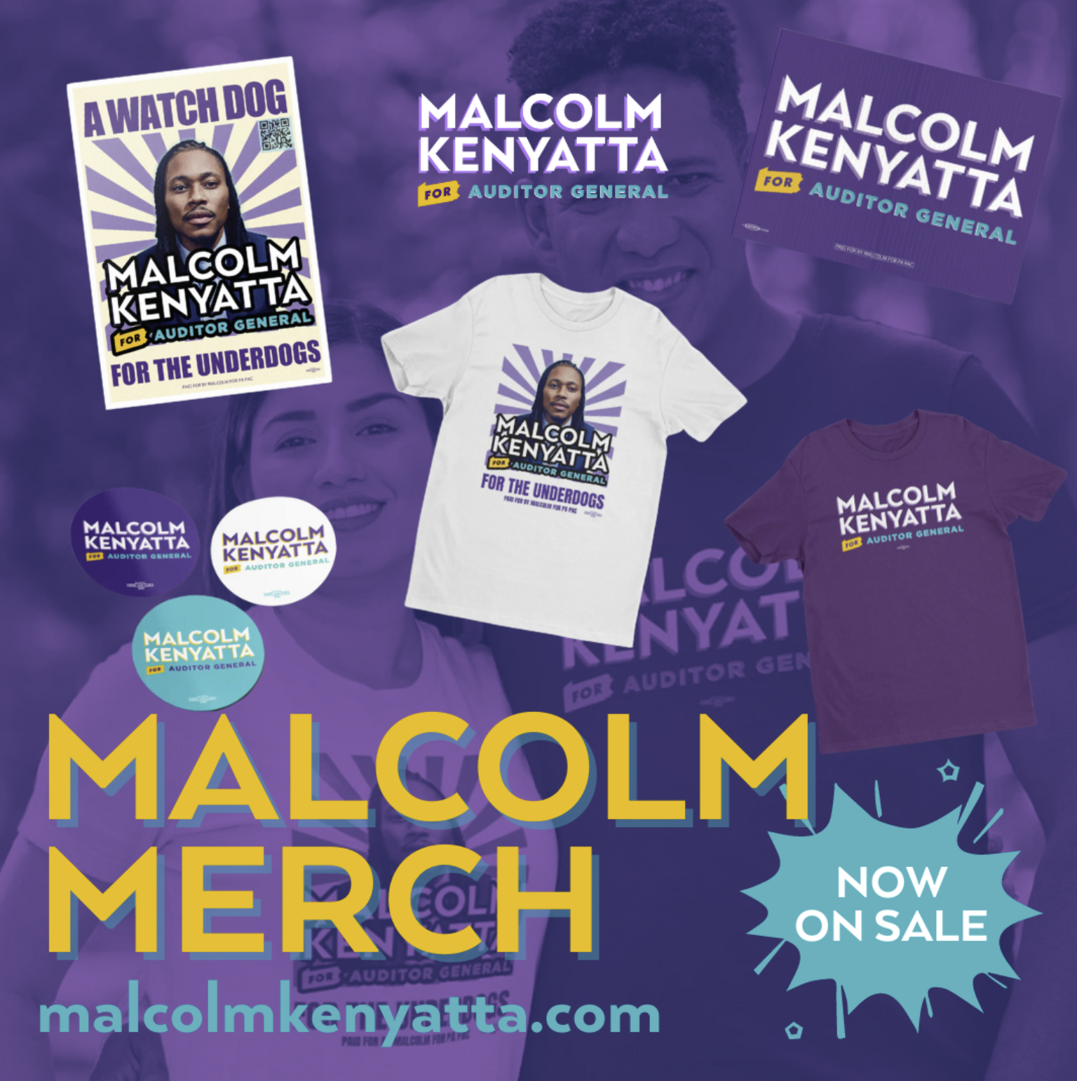 Check out the new Malcolm Kenyatta merch store!