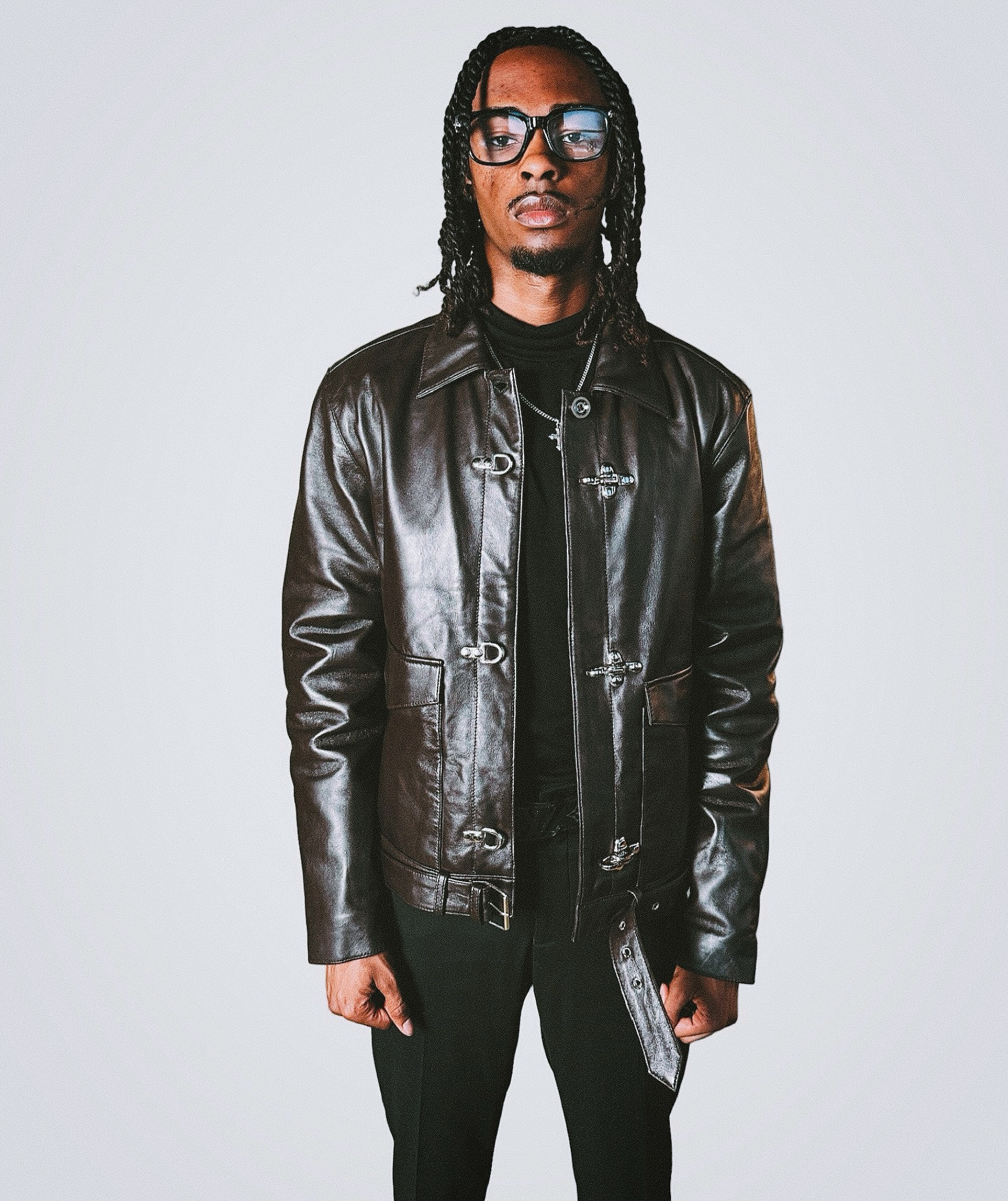 Dark Brown Runway Clasp Jacket