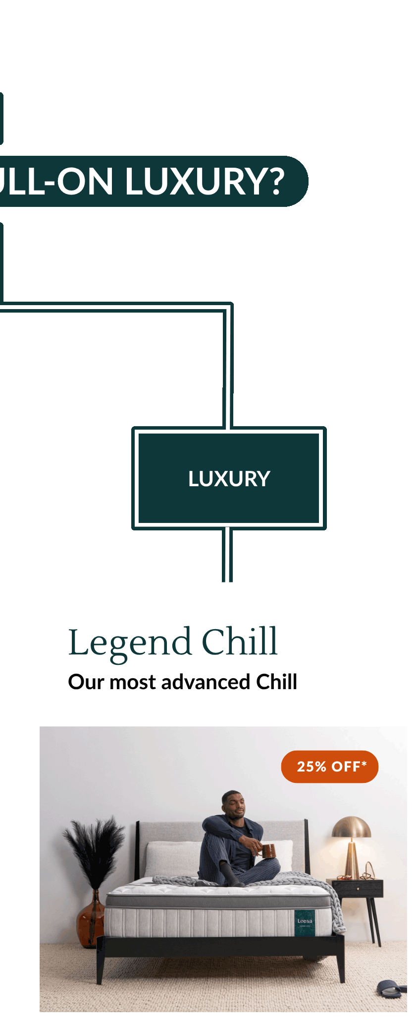 Premium or full-on luxury? LUXURY →  Legend Chill: Our most advanced Chill