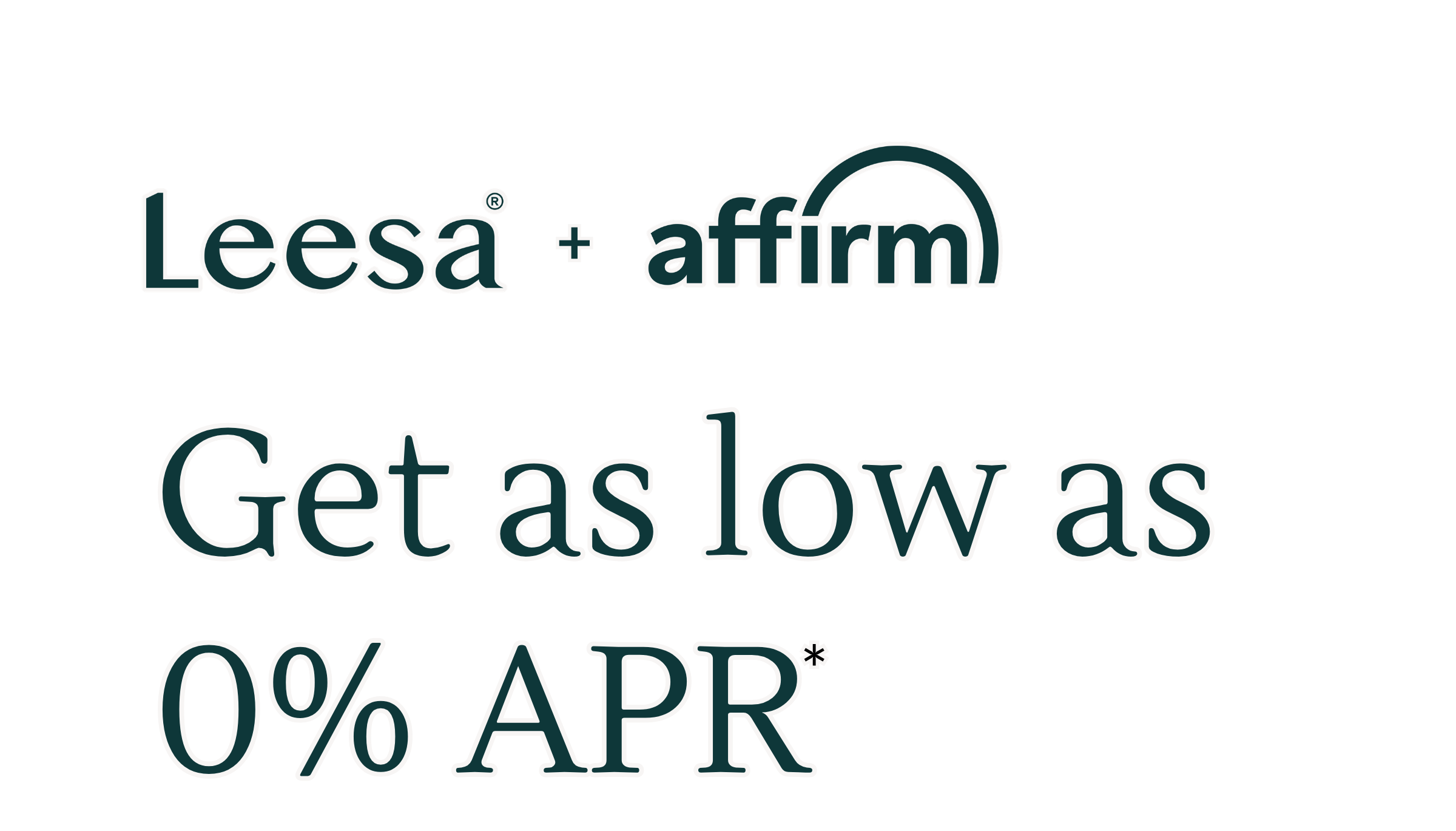 Leesa + affirm: Get as low as 0% APR*