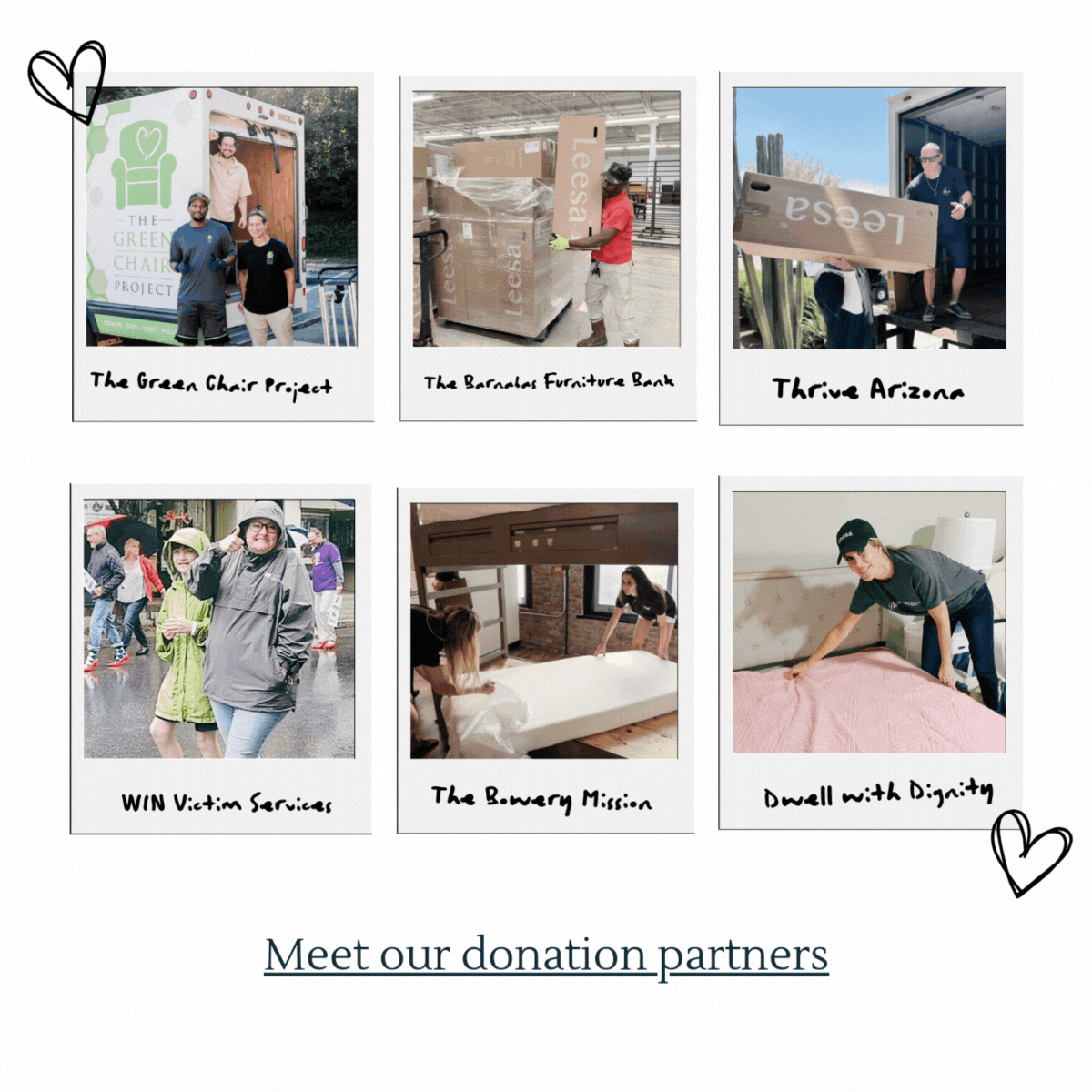 Meet our donation partners