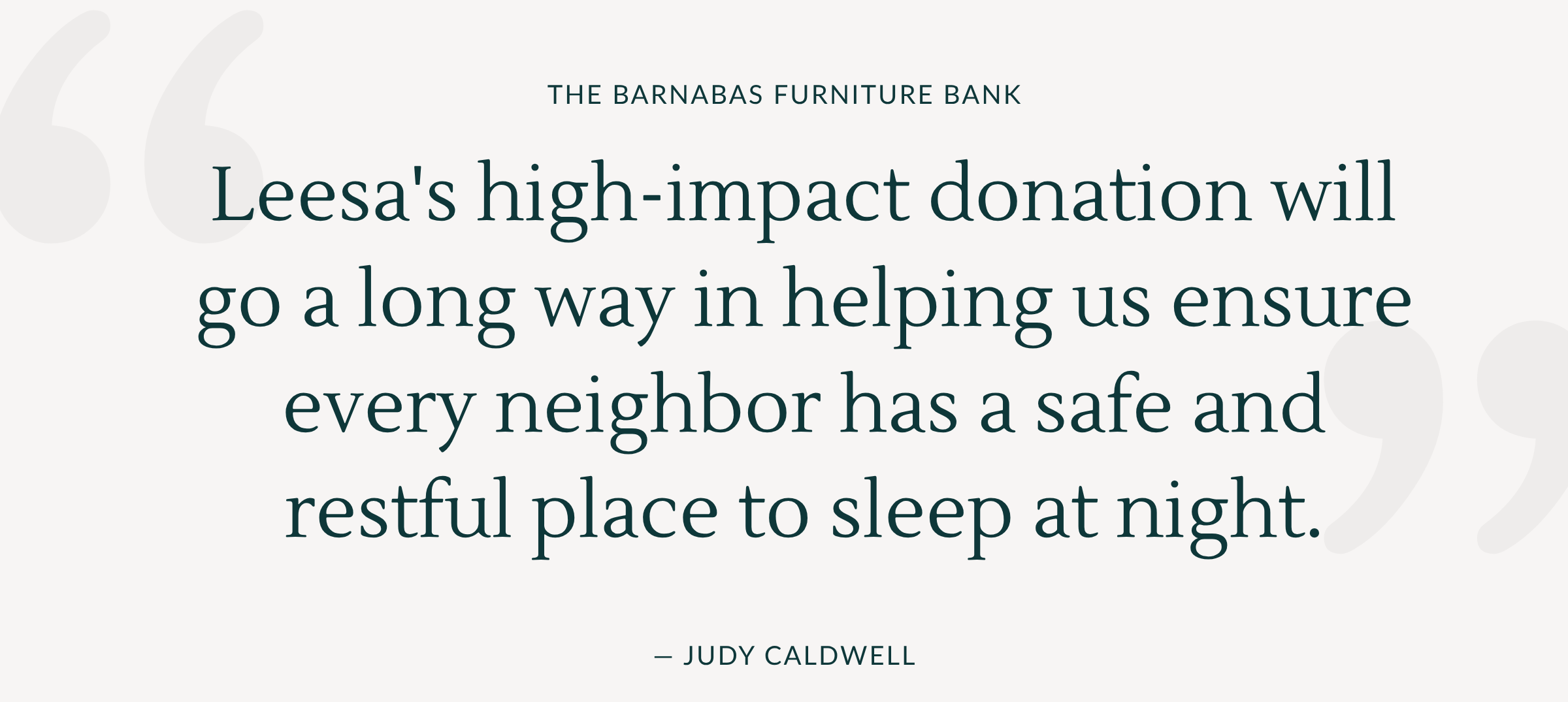 The Barnabas Furniture Bank