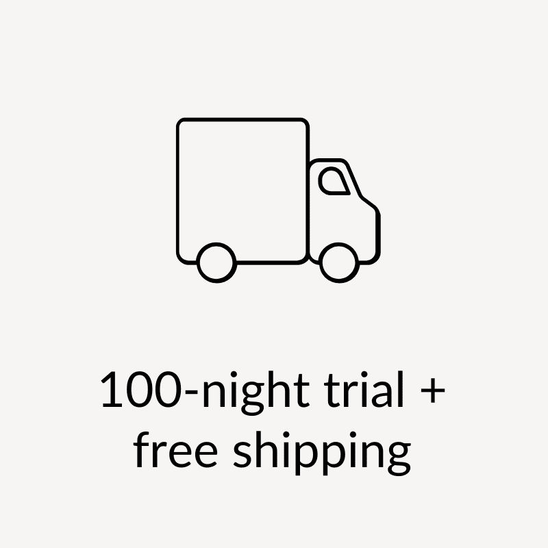 100-night trial + free shipping