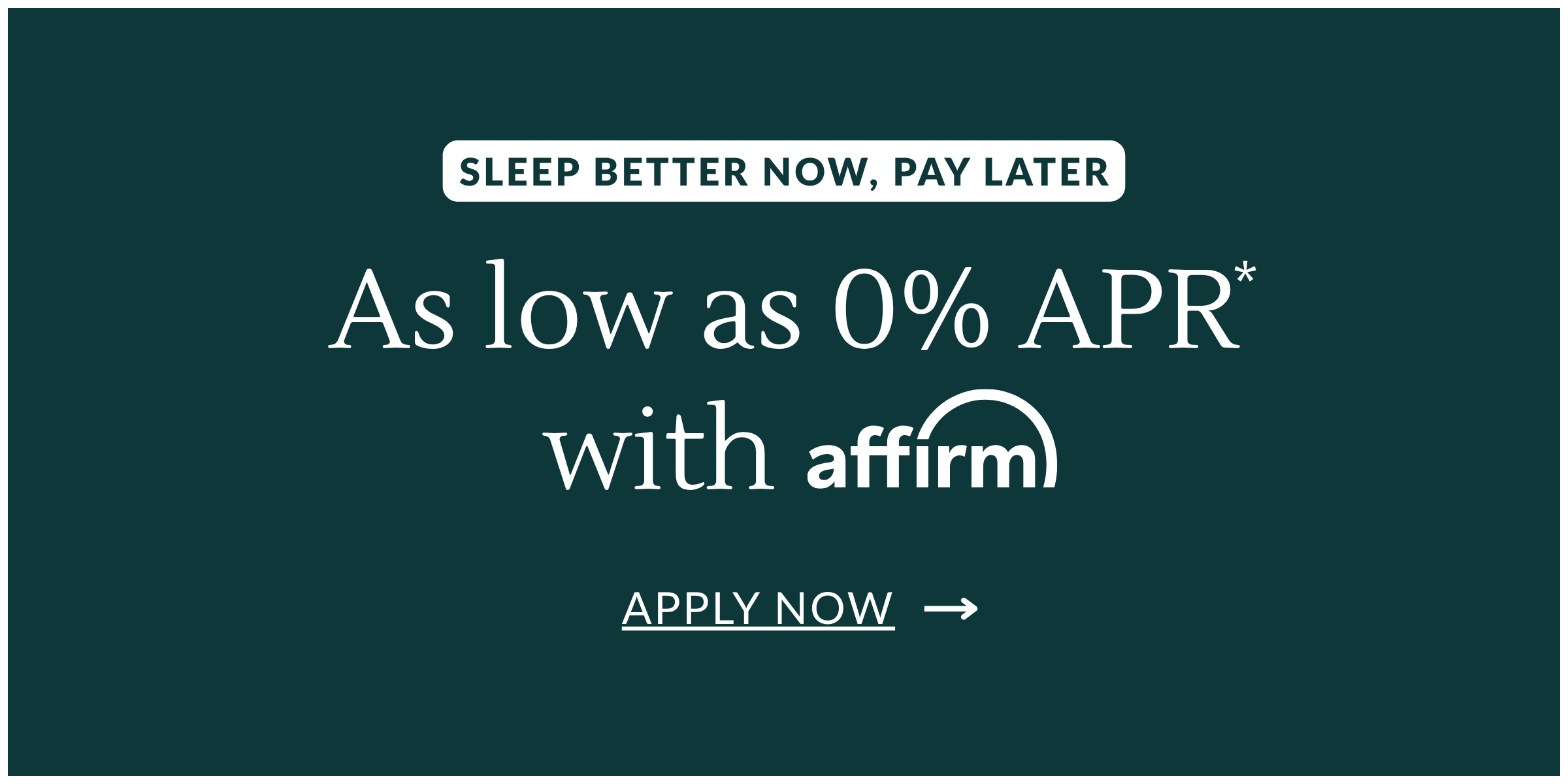 Sleep better now, pay later with financing from affirm