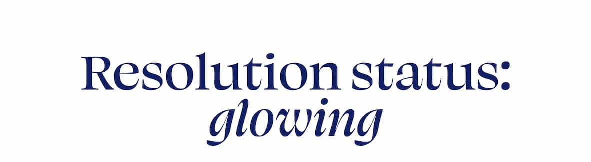 Resolution status: glowing