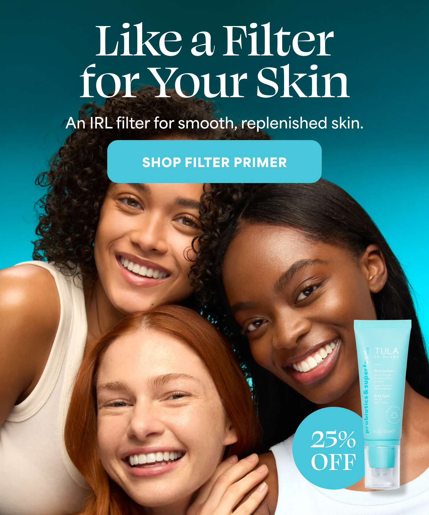 Like a Filter for Your Skin An IRL filter for smooth, replenished skin. -- SHOP FILTER PRIMER