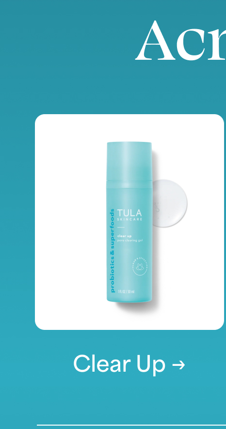 Acne solutions Clear Up →