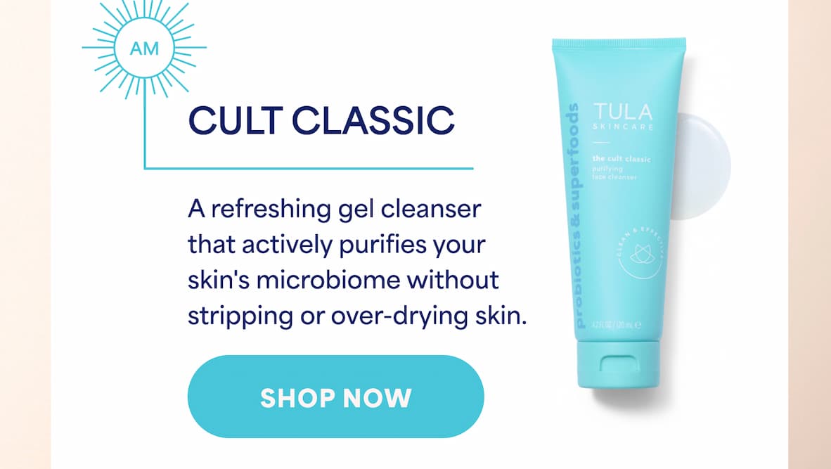 The Cult Classic - A refreshing gel cleanser that actively purifies your skin's microbiome without stripping or over-drying skin. -- Shop Now