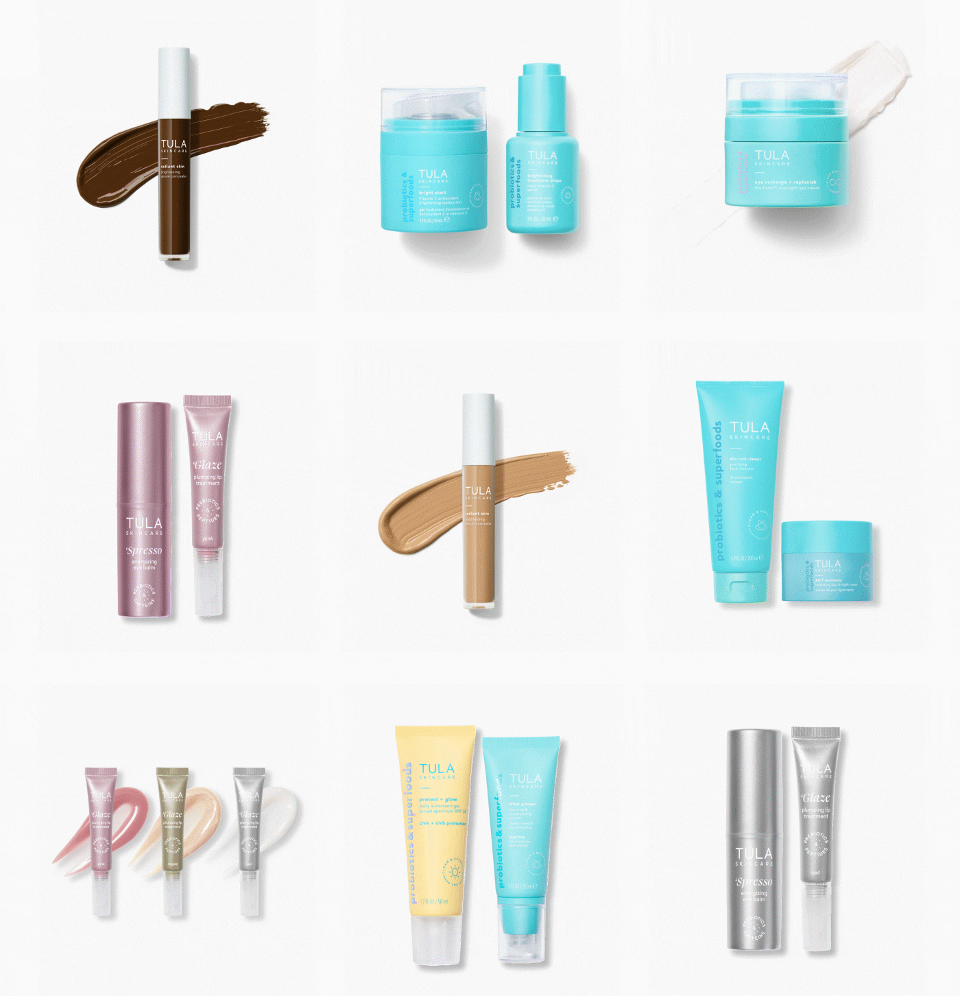 an image of a collection of various cosmetics products on a white background
