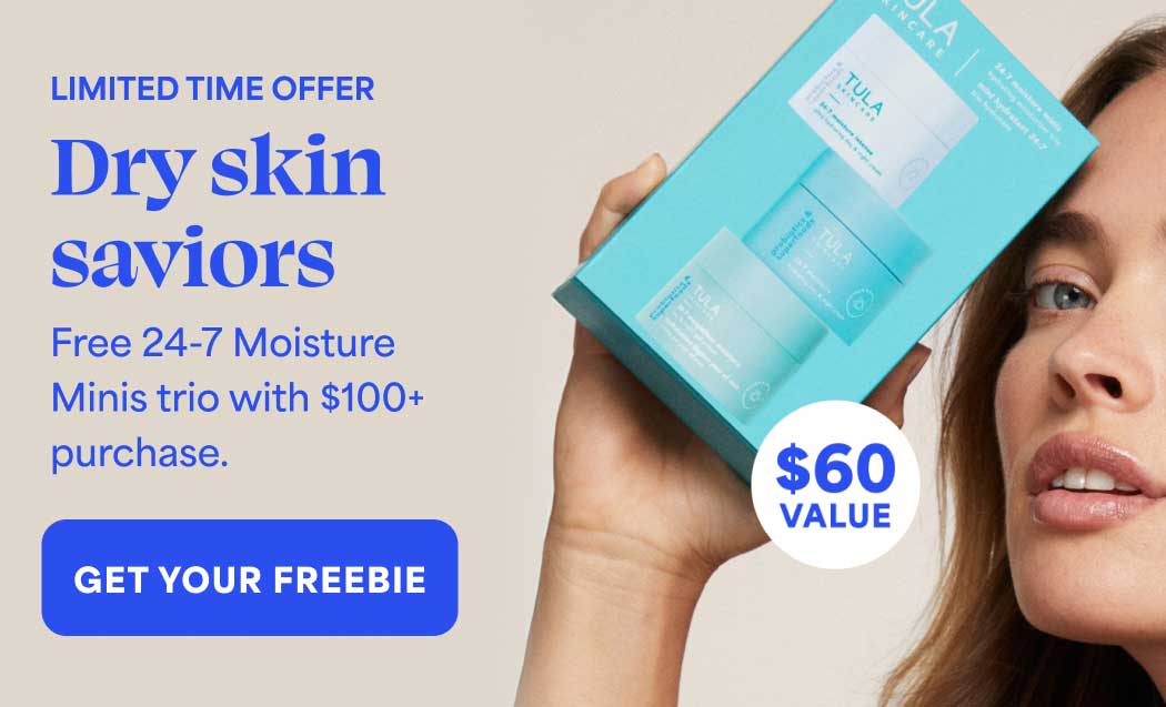 LIMITED TIME OFFER ($60 VALUE)  Dry skin  saviors. Free 24-7 Moisture Minis trio with $100+ purchase. -- GET YOUR FREEBIE
