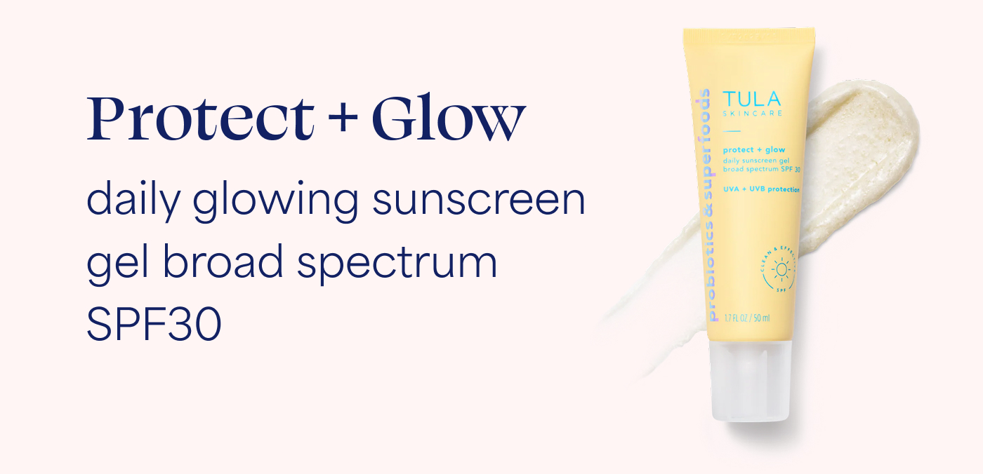 Protect + Glow daily glowing sunscreen gel broad spectrum SPF30