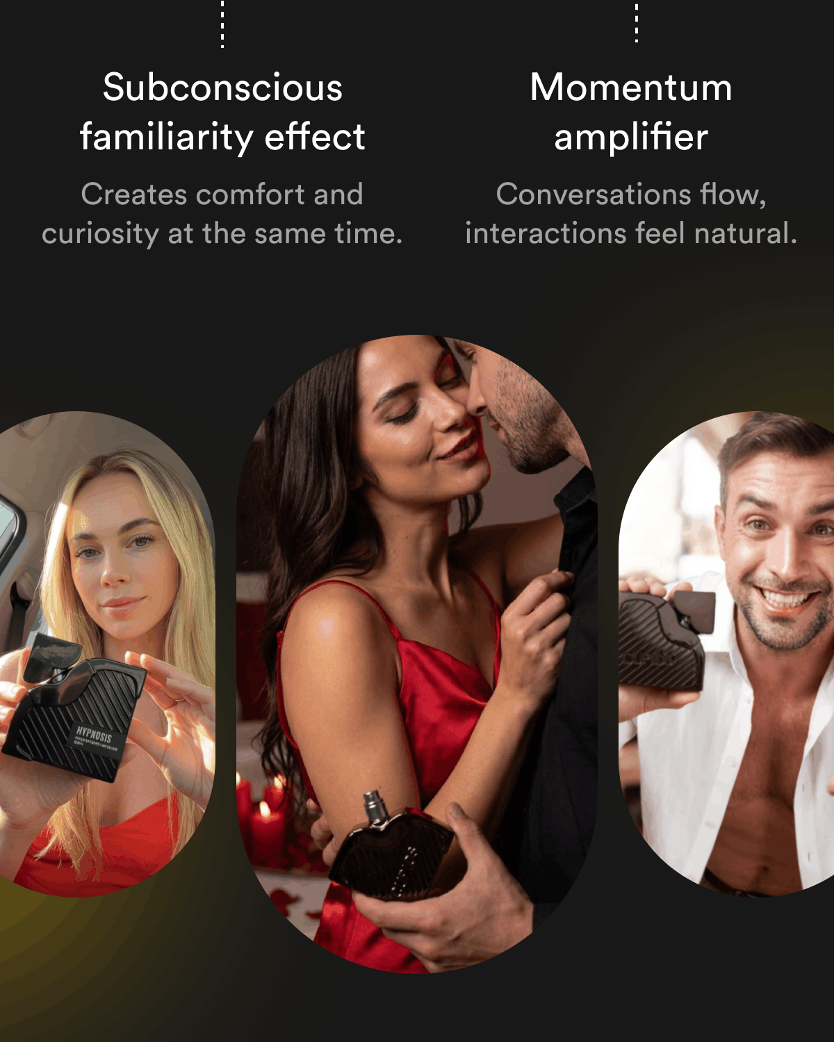 Subconscious familiarity effect Creates comfort and curiosity at the same time. Momentum amplifier Conversations flow, interactions feel natural.