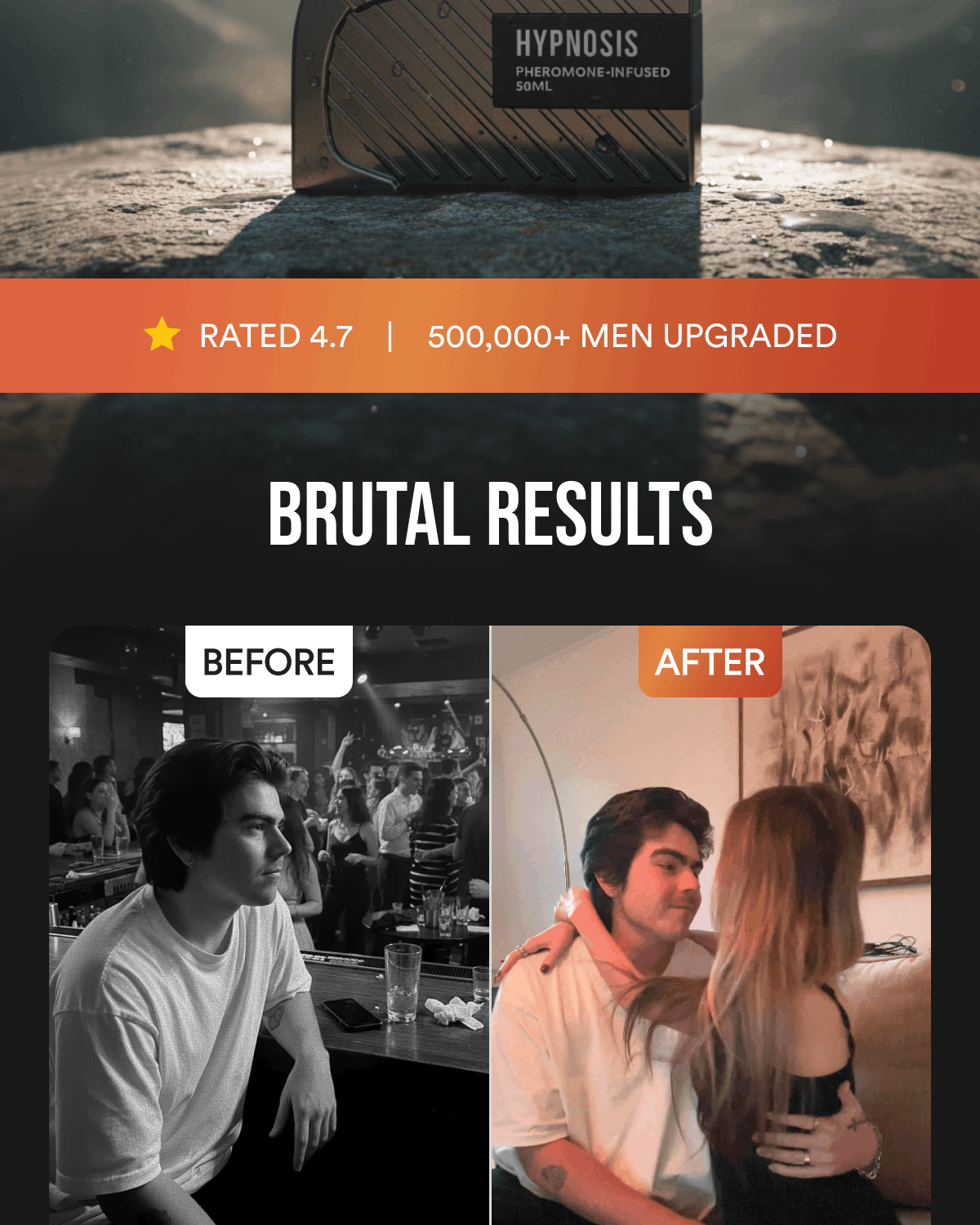 Verified Buyer Rated 4.7 | 500,000+ men upgraded Brutal results Before/After 