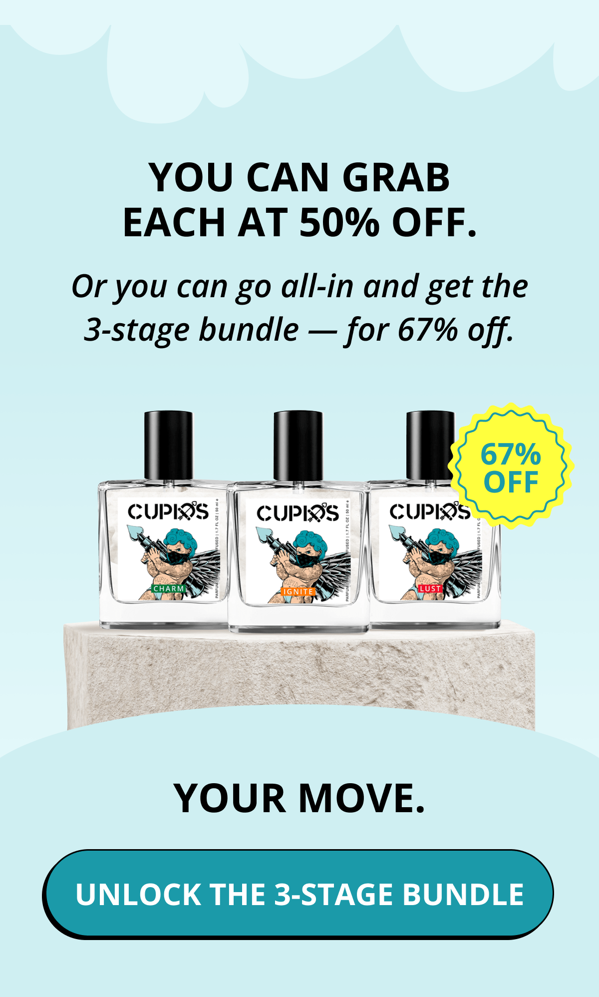 You can grab each at 50% off. Or you can go all-in and get the 3-stage bundle — for 67% off. Your move. Unlock the 3-stage bundle