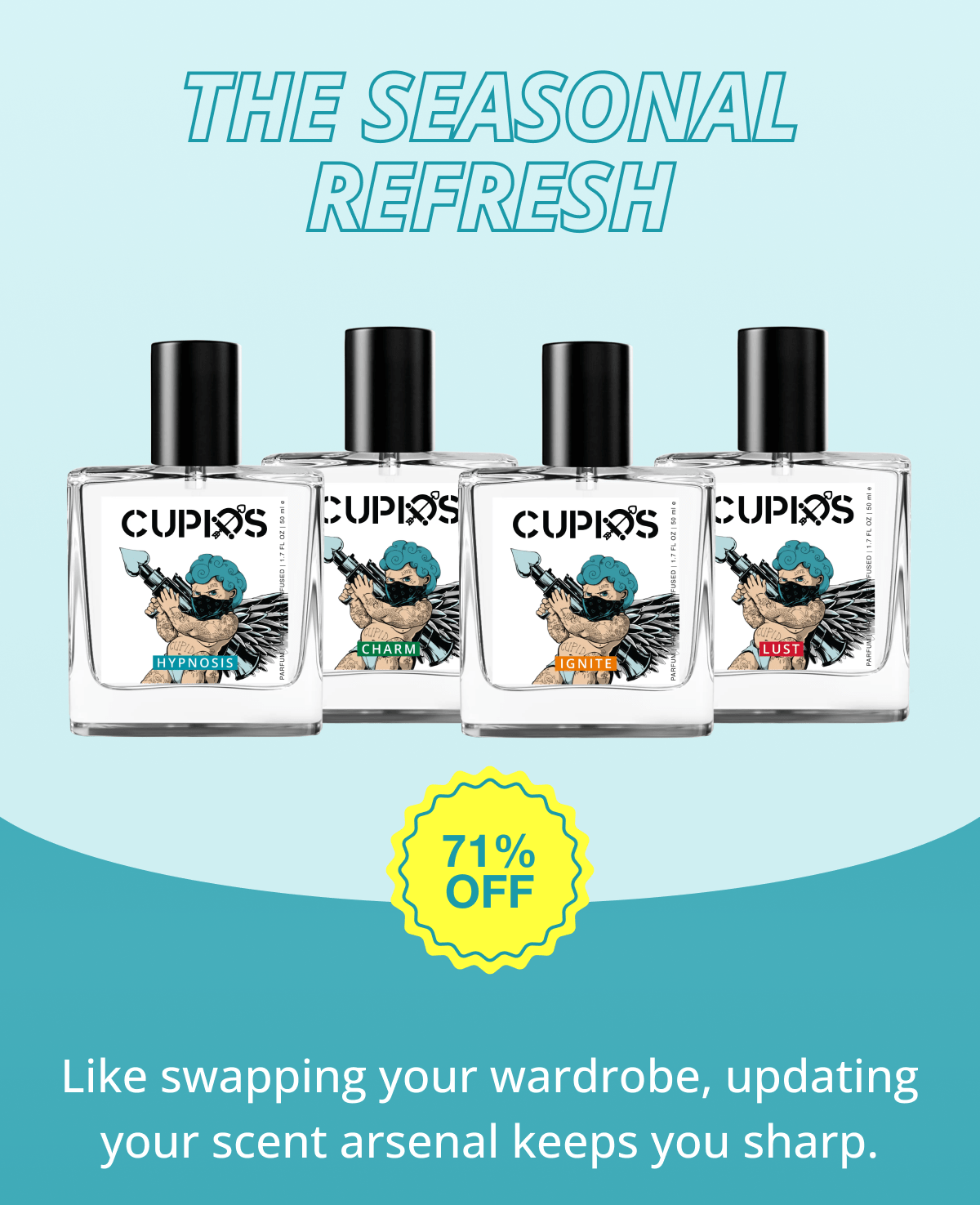 The Seasonal Refresh Like swapping your wardrobe, updating your scent arsenal keeps you sharp.