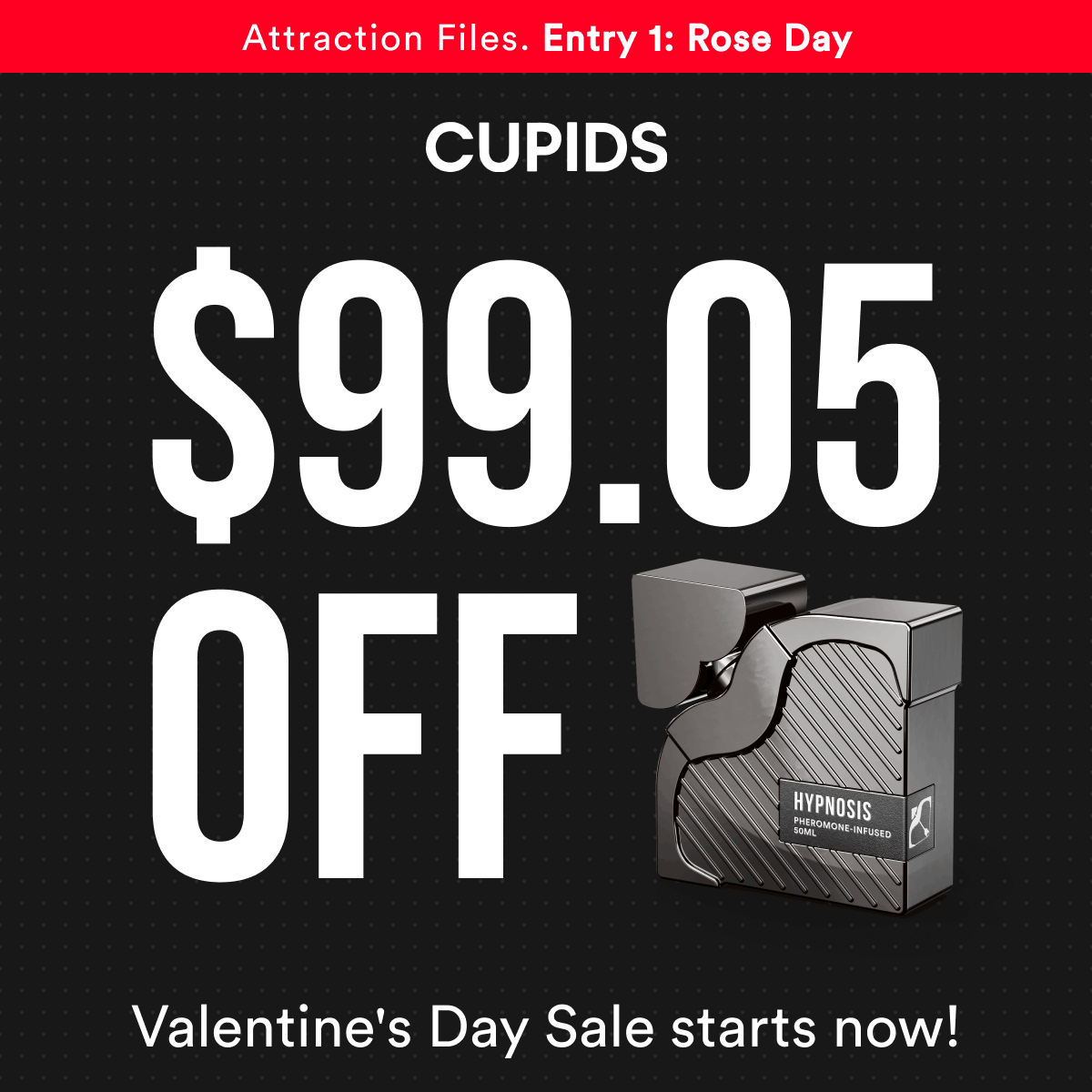 Attraction files. Entry 1: rose day. $99.05 off. Valentine's day sale starts now!