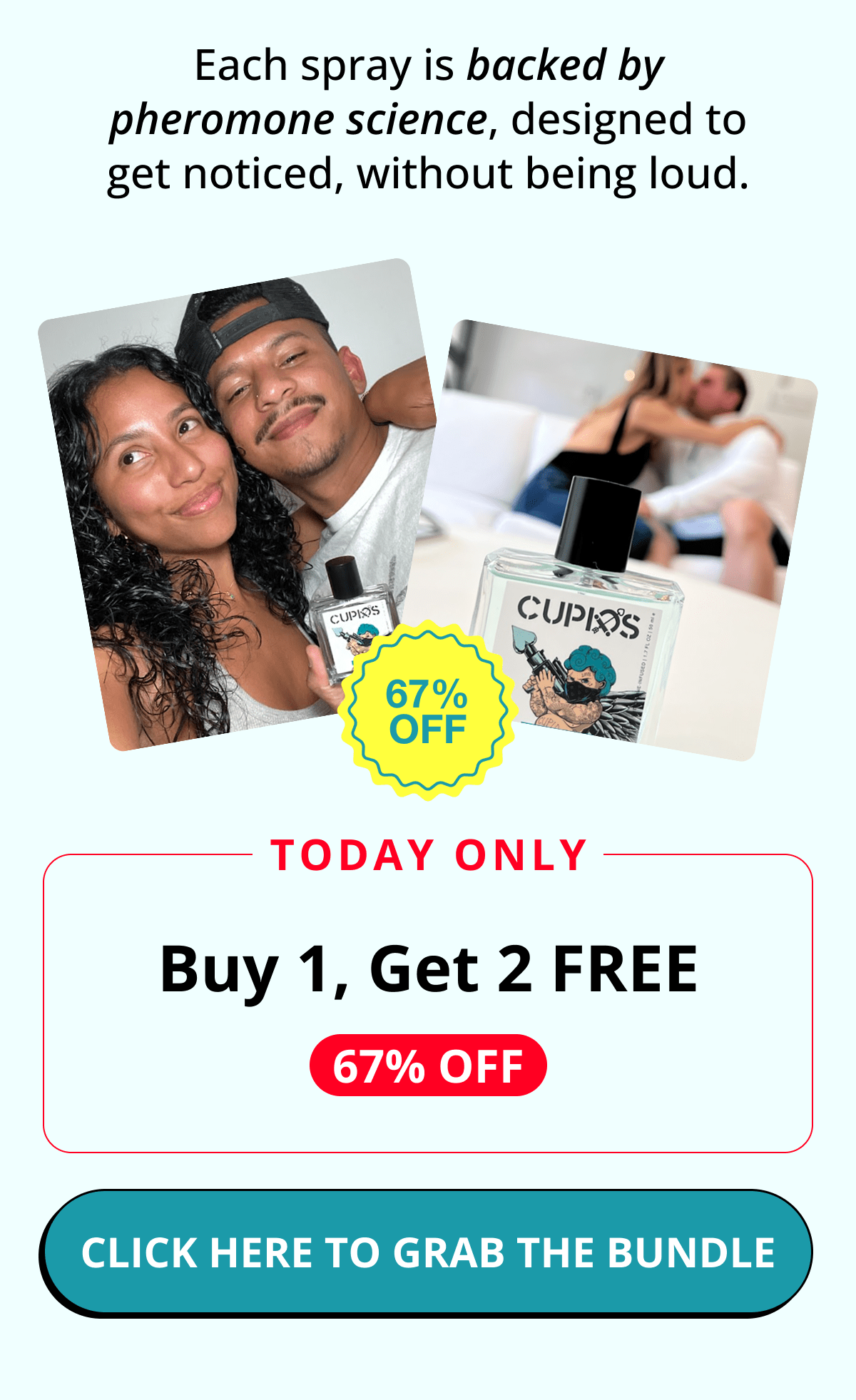 Each spray is backed by pheromone science, designed to get noticed, without being loud. TODAY ONLY Buy 1, Get 2 FREE 67% OFF Click here to grab the bundle