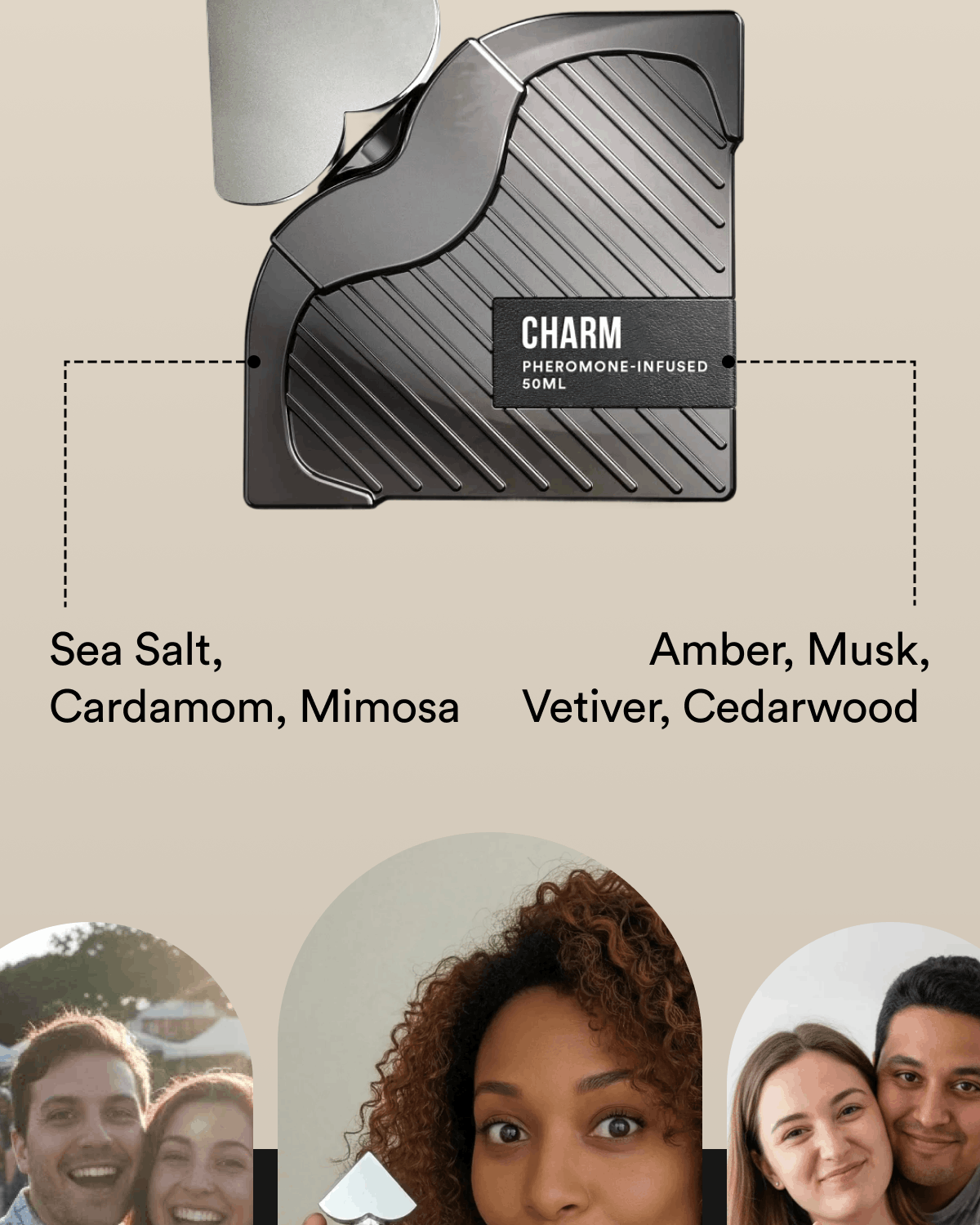 Sea Salt, Cardamom, Mimosa Amber, Musk, Vetiver, Cedarwood 