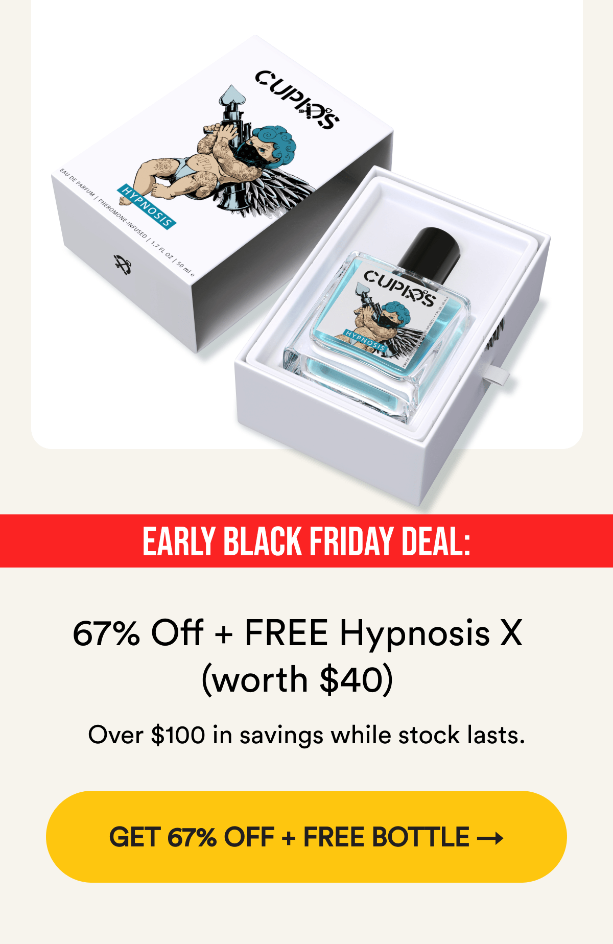 Early black friday deal: 67% off + free hypnosis x (worth $40)! Over $100 in savings while stock lasts. Get 67% off + Free bottle!