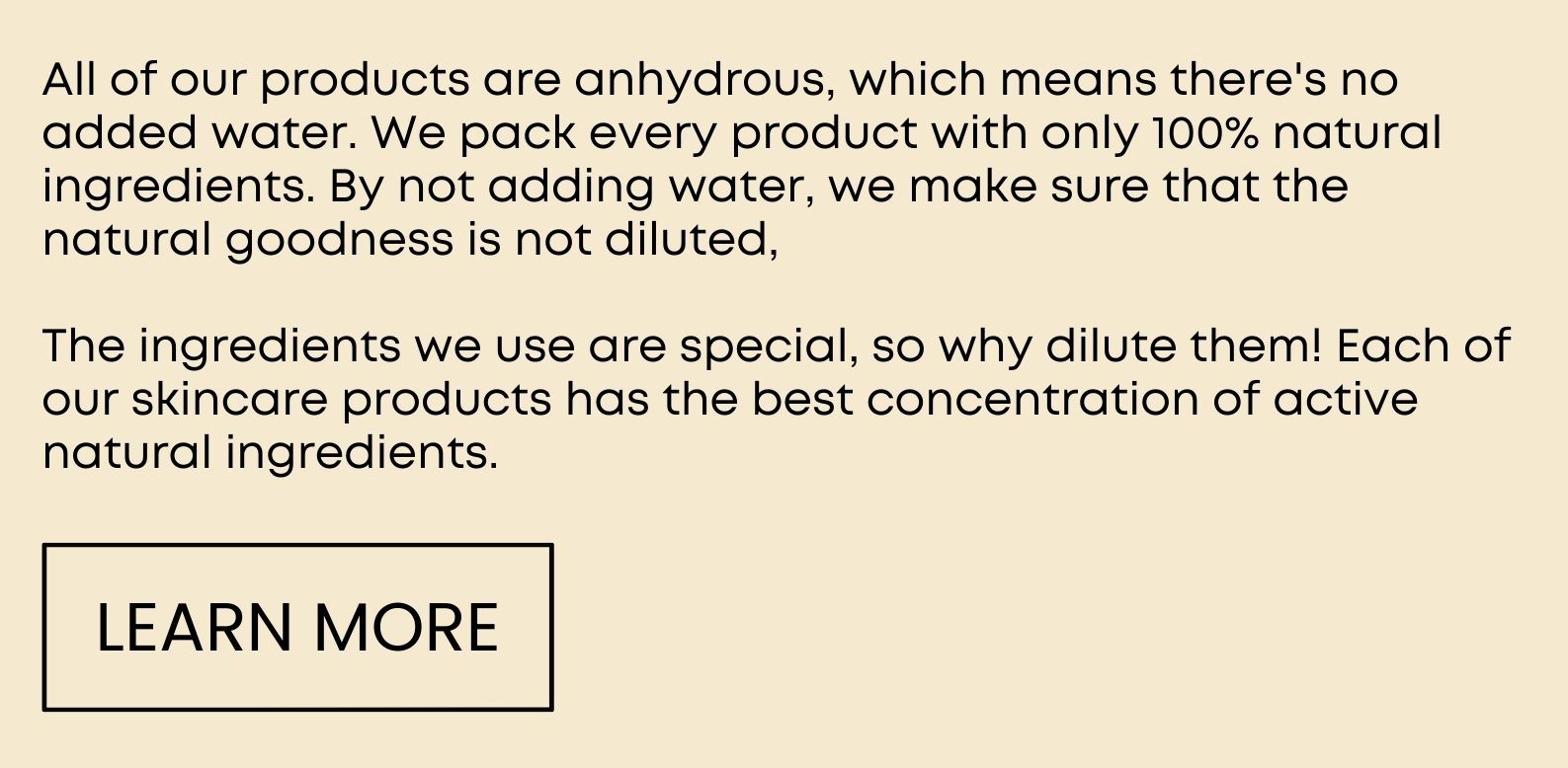 Here's why we don't dilute our products Edinburgh Natural Skincare